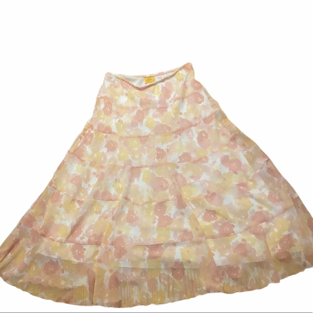 RUBY RD. pull on floral long skirt size 10